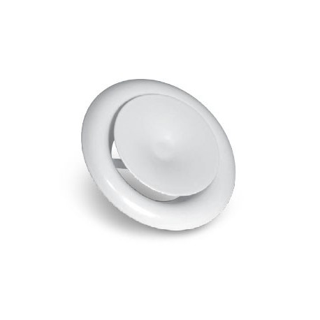 Grille Aération / Diffusion Circulaire Plastique + Molette régulation débit  diam. 160 mm