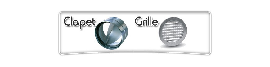 Grille de prise d'air - Grille aération - Clapet anti retour